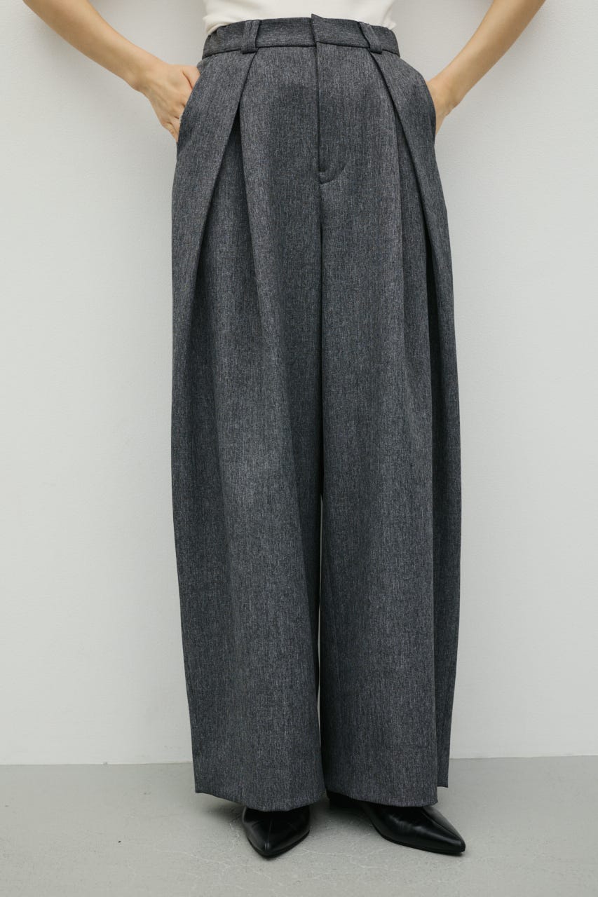 タックワイドパンツ GRY S
