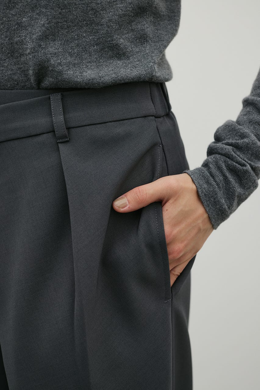 ダブルウエストラップワイドパンツ GRY M