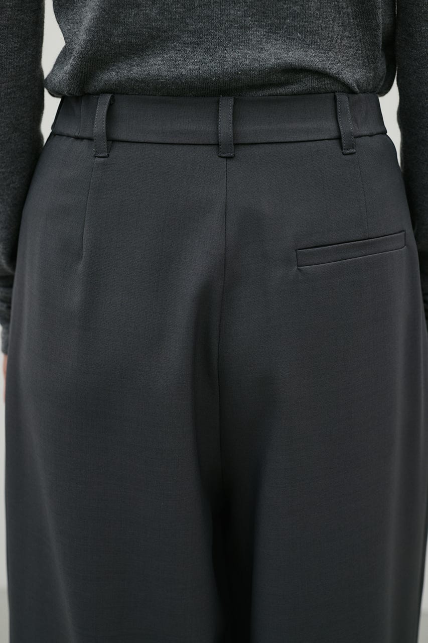 ダブルウエストラップワイドパンツ GRY M