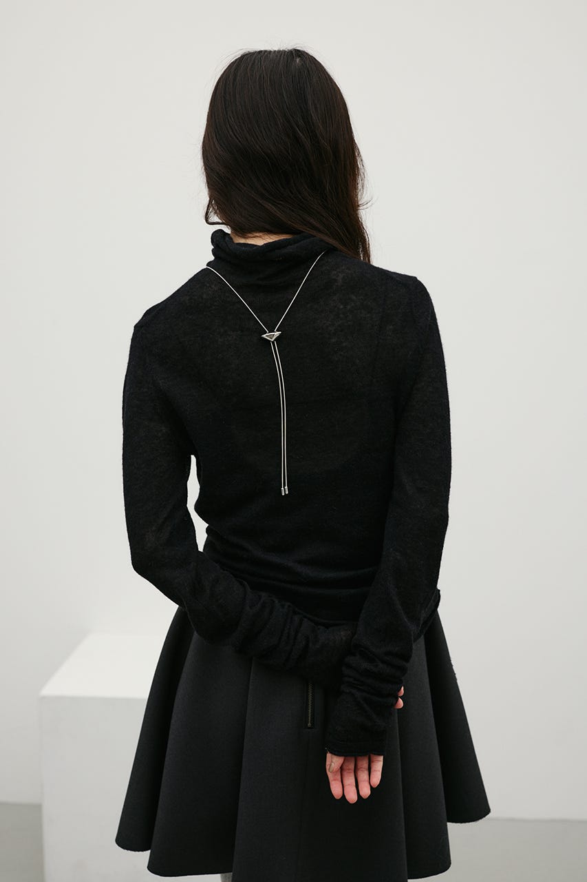 ソフトハイネックアルパカニット BLK FREE