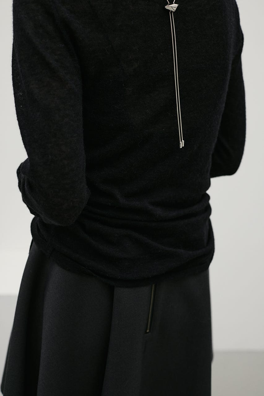 ソフトハイネックアルパカニット BLK FREE