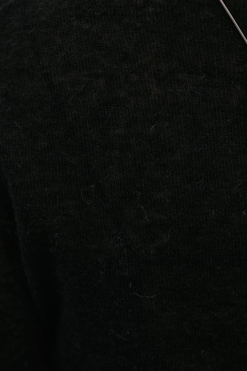 ソフトハイネックアルパカニット BLK FREE