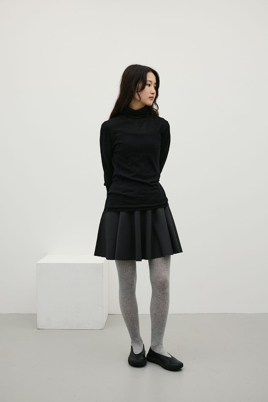 ソフトハイネックアルパカニット BLK FREE