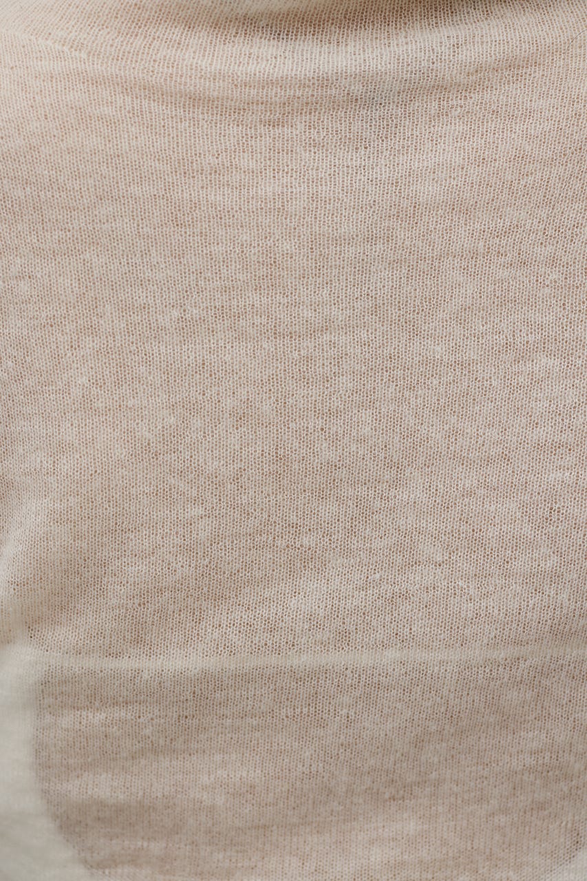 ソフトハイネックアルパカニット WHT FREE