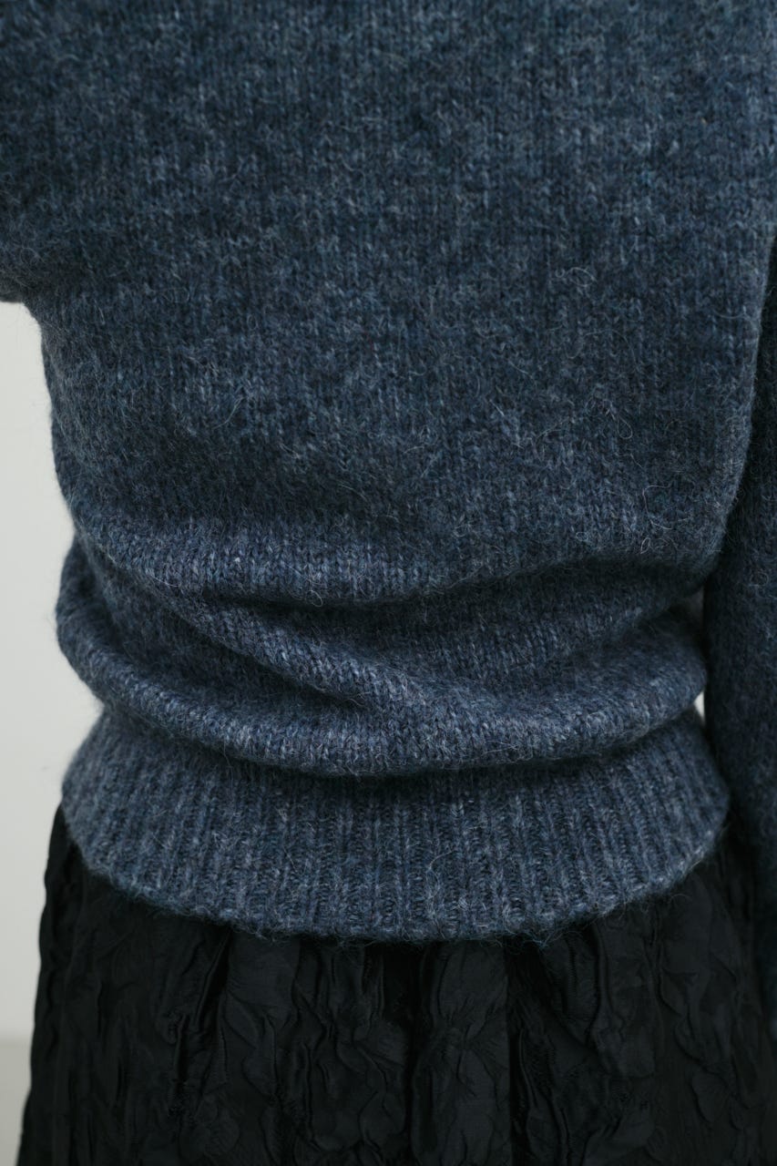シャギーニットポロ GRY FREE