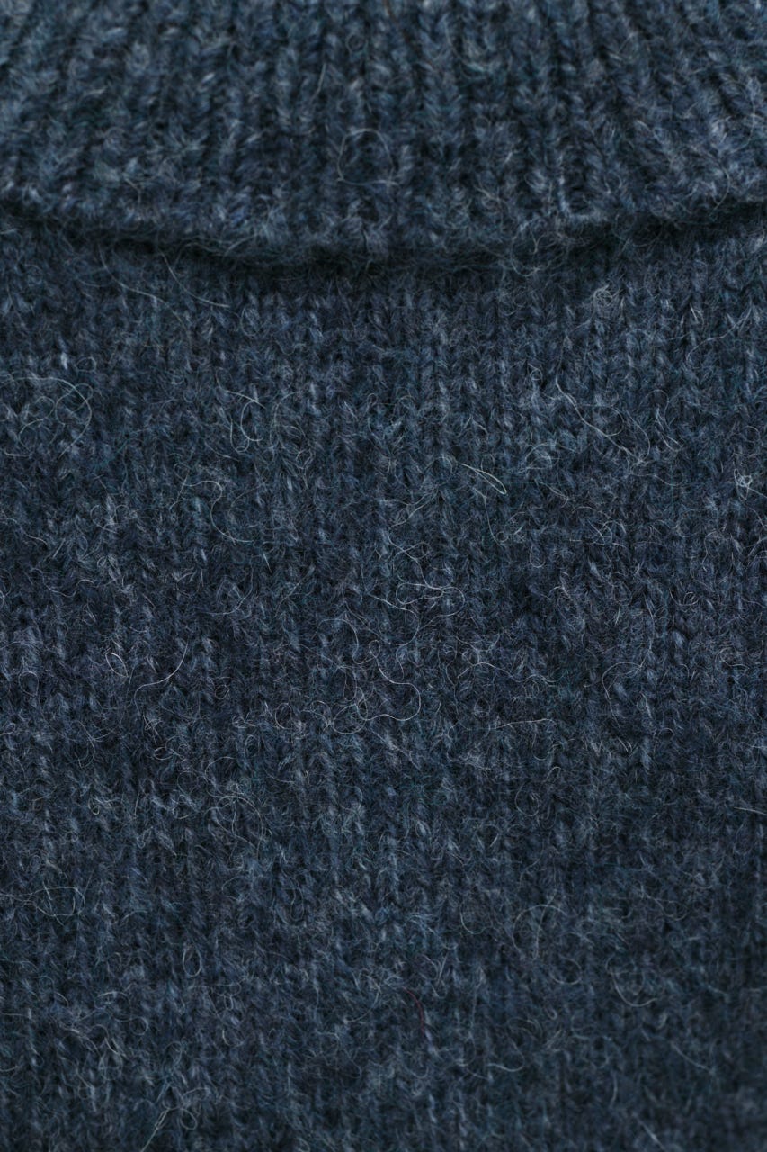シャギーニットポロ GRY FREE