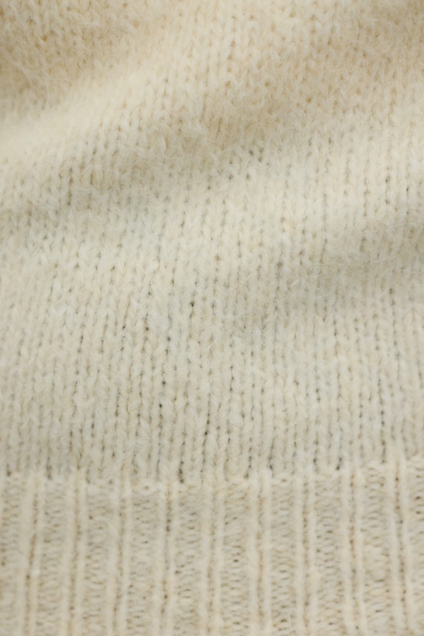シャギーニットポロ WHT FREE