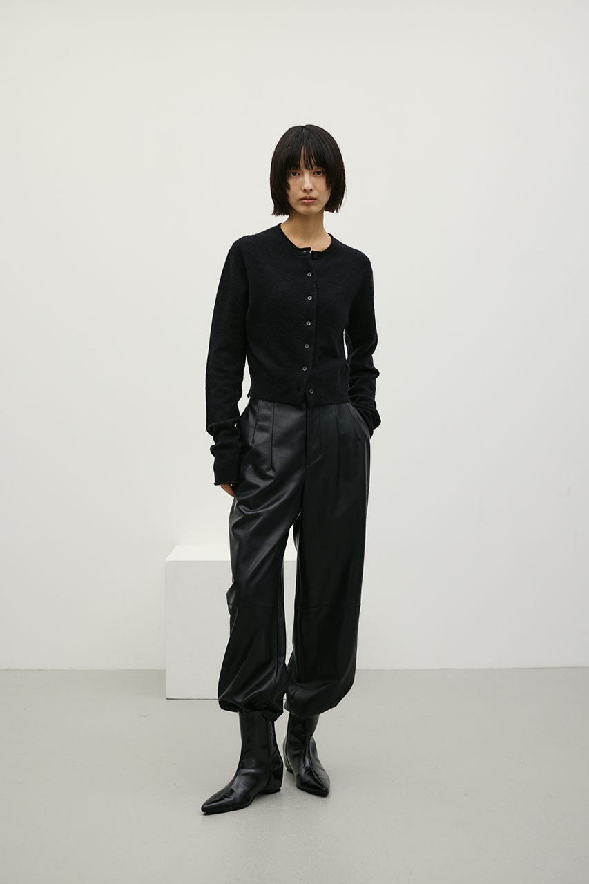 コンパクトニットカーディガン BLK FREE