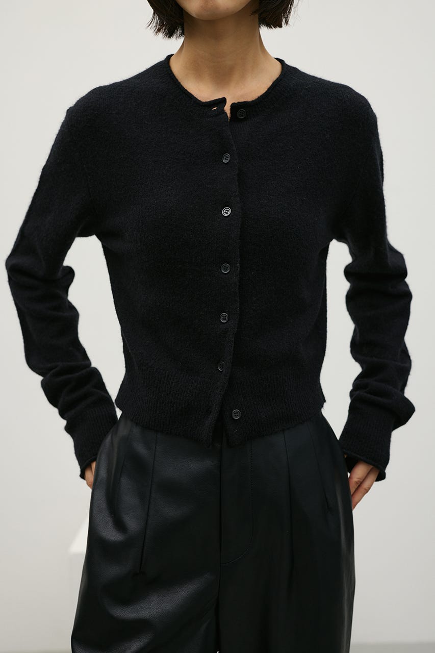コンパクトニットカーディガン BLK FREE