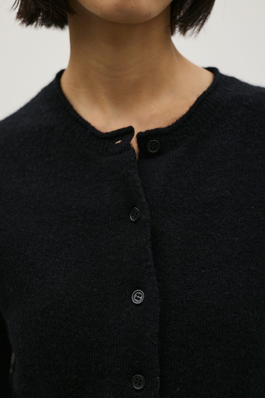 コンパクトニットカーディガン BLK FREE