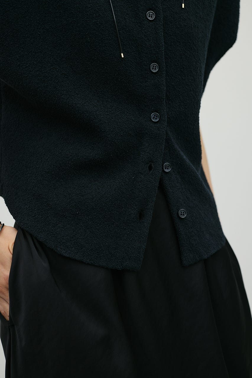 2WAYブークレーニットトップ BLK FREE