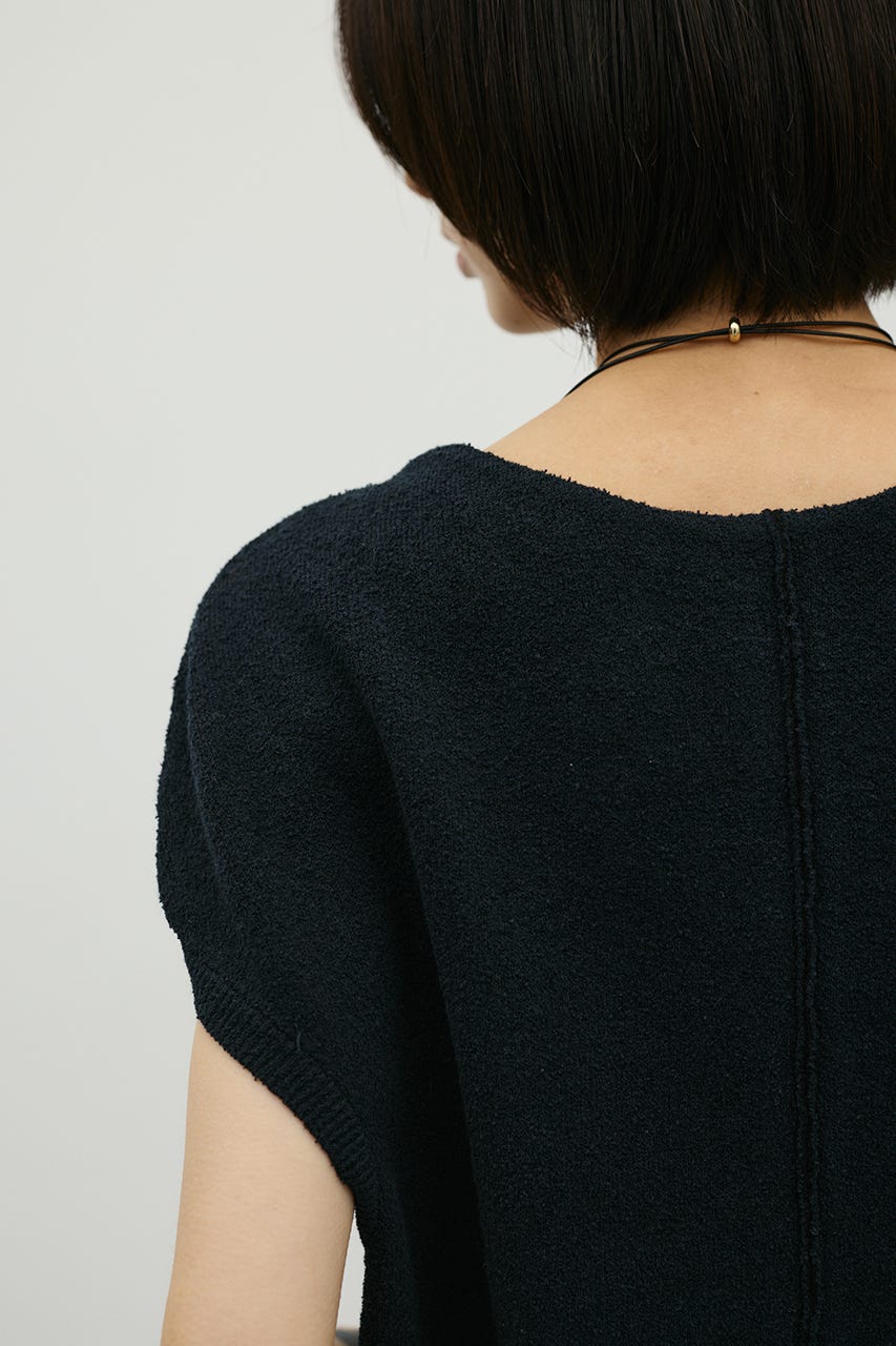 2WAYブークレーニットトップ BLK FREE