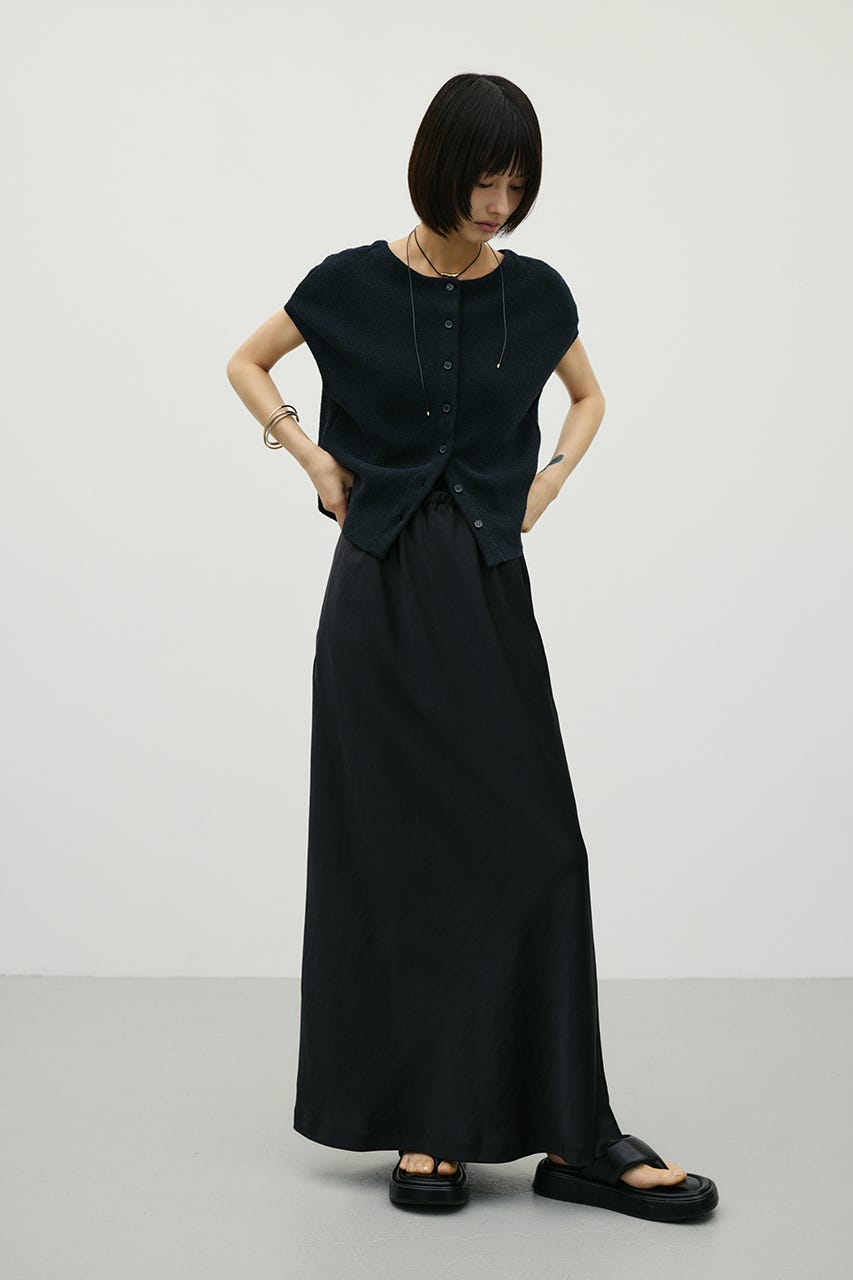 2WAYブークレーニットトップ BLK FREE