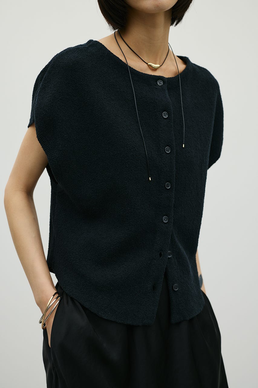 2WAYブークレーニットトップ BLK FREE