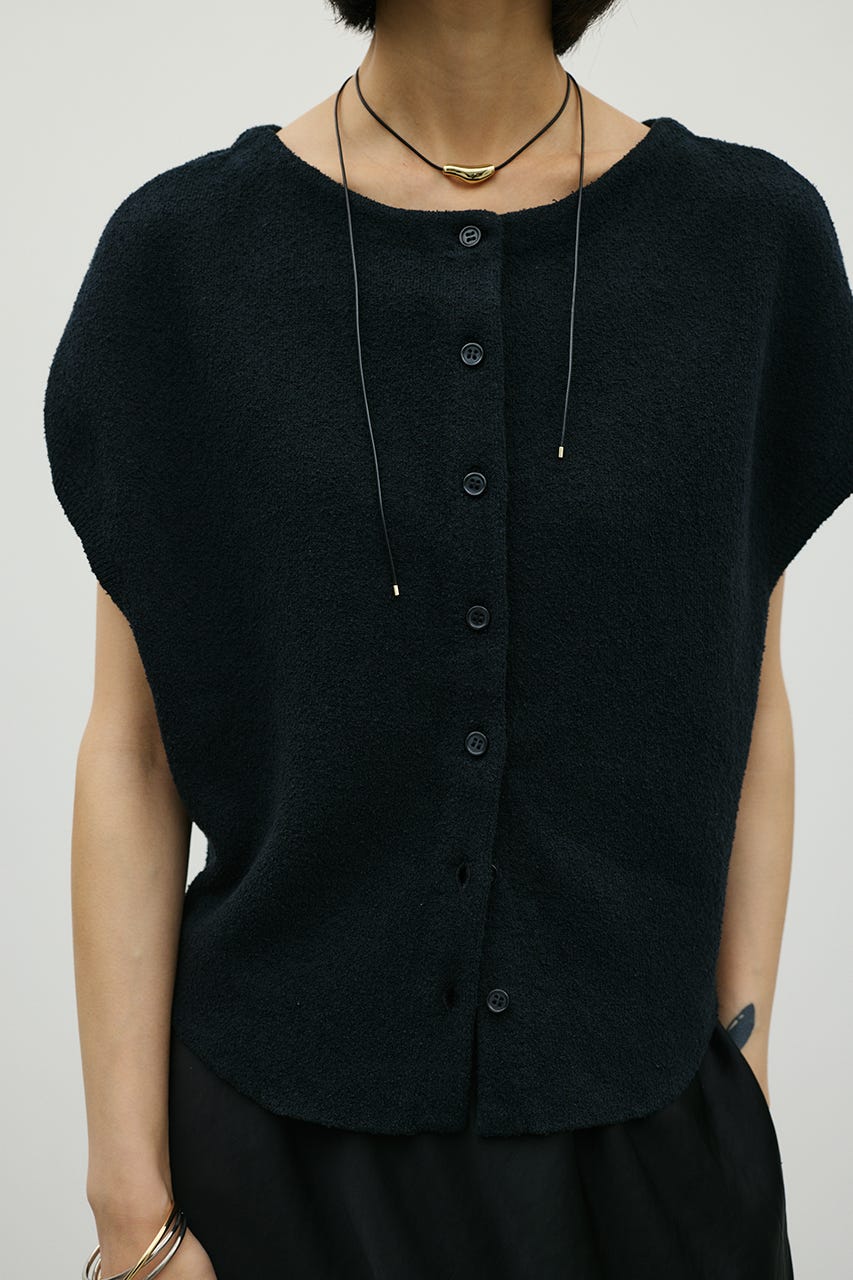 2WAYブークレーニットトップ BLK FREE