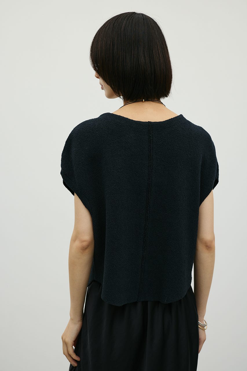 2WAYブークレーニットトップ BLK FREE