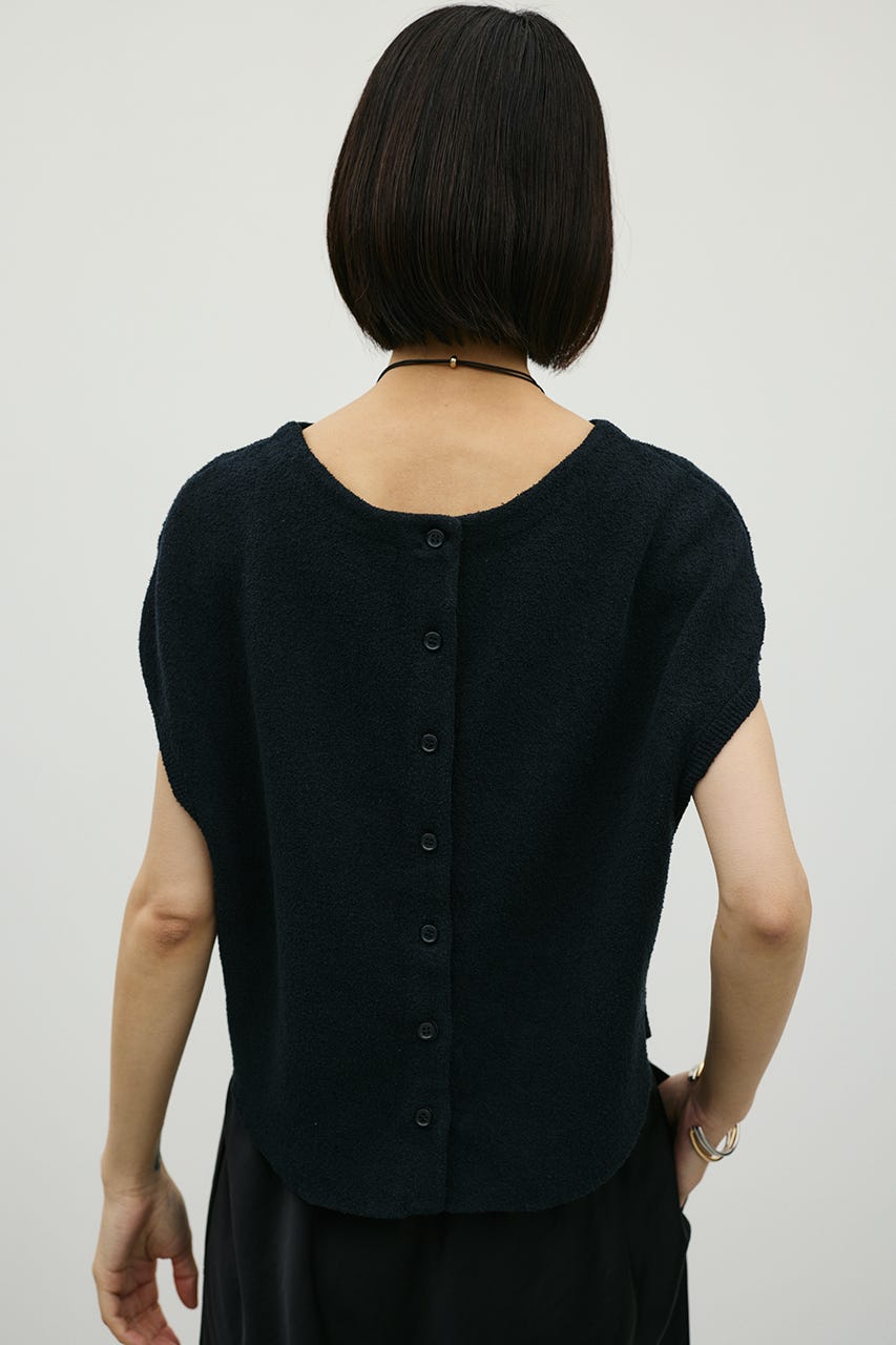 2WAYブークレーニットトップ BLK FREE