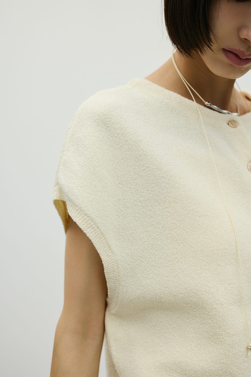 2WAYブークレーニットトップ WHT FREE