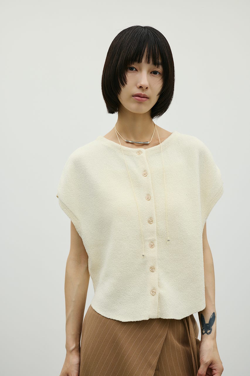 2WAYブークレーニットトップ WHT FREE