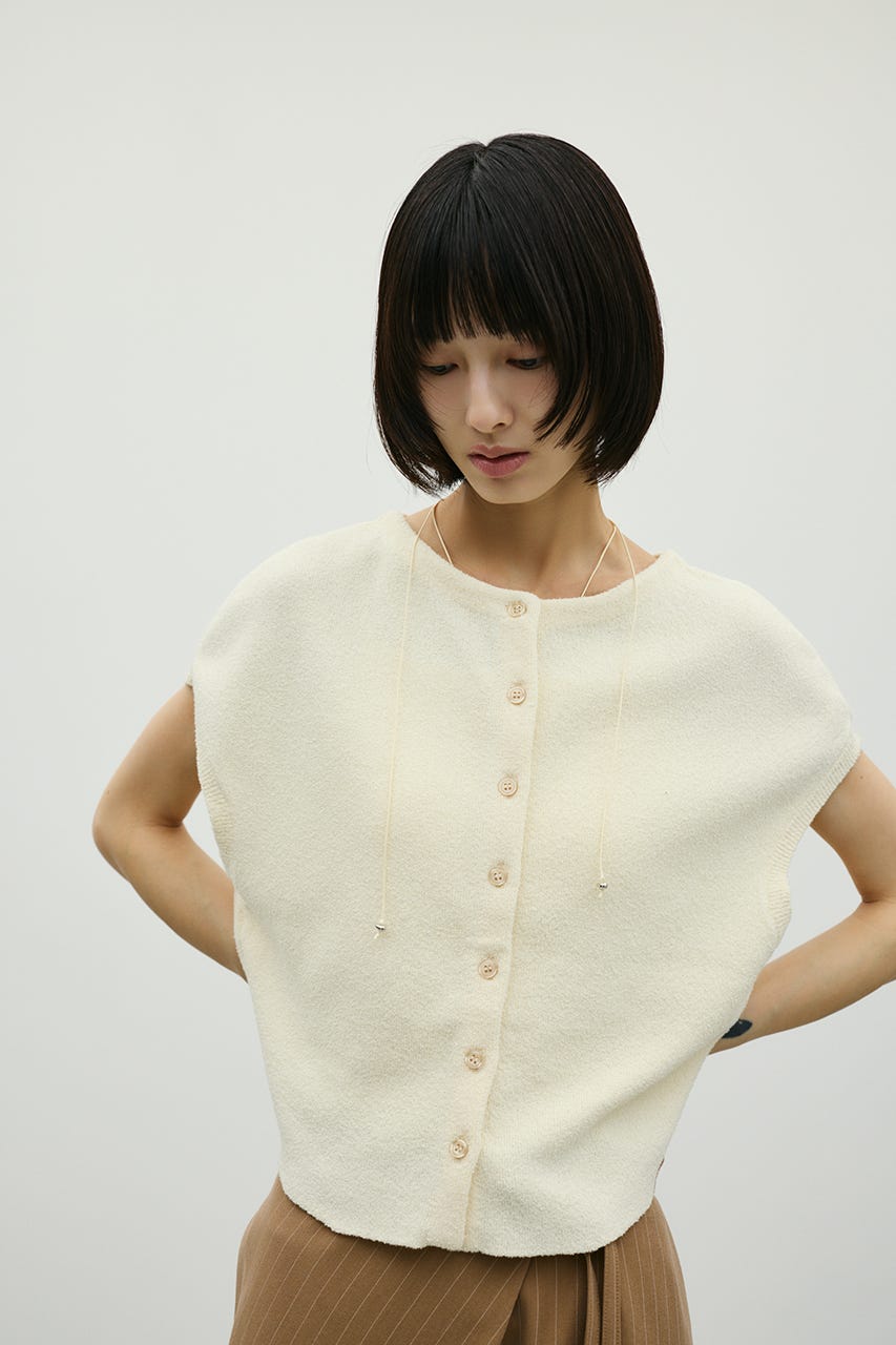2WAYブークレーニットトップ WHT FREE
