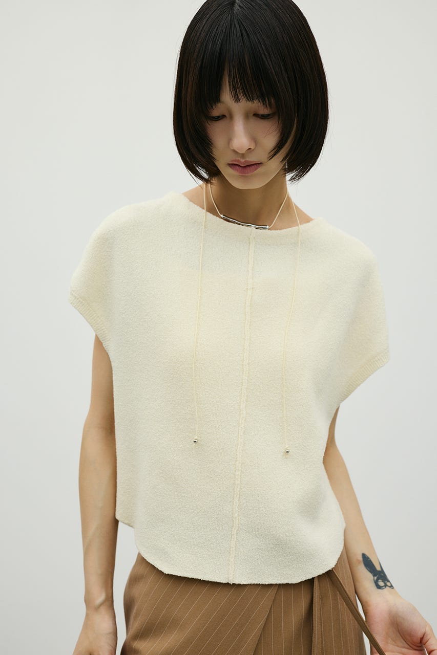 2WAYブークレーニットトップ WHT FREE