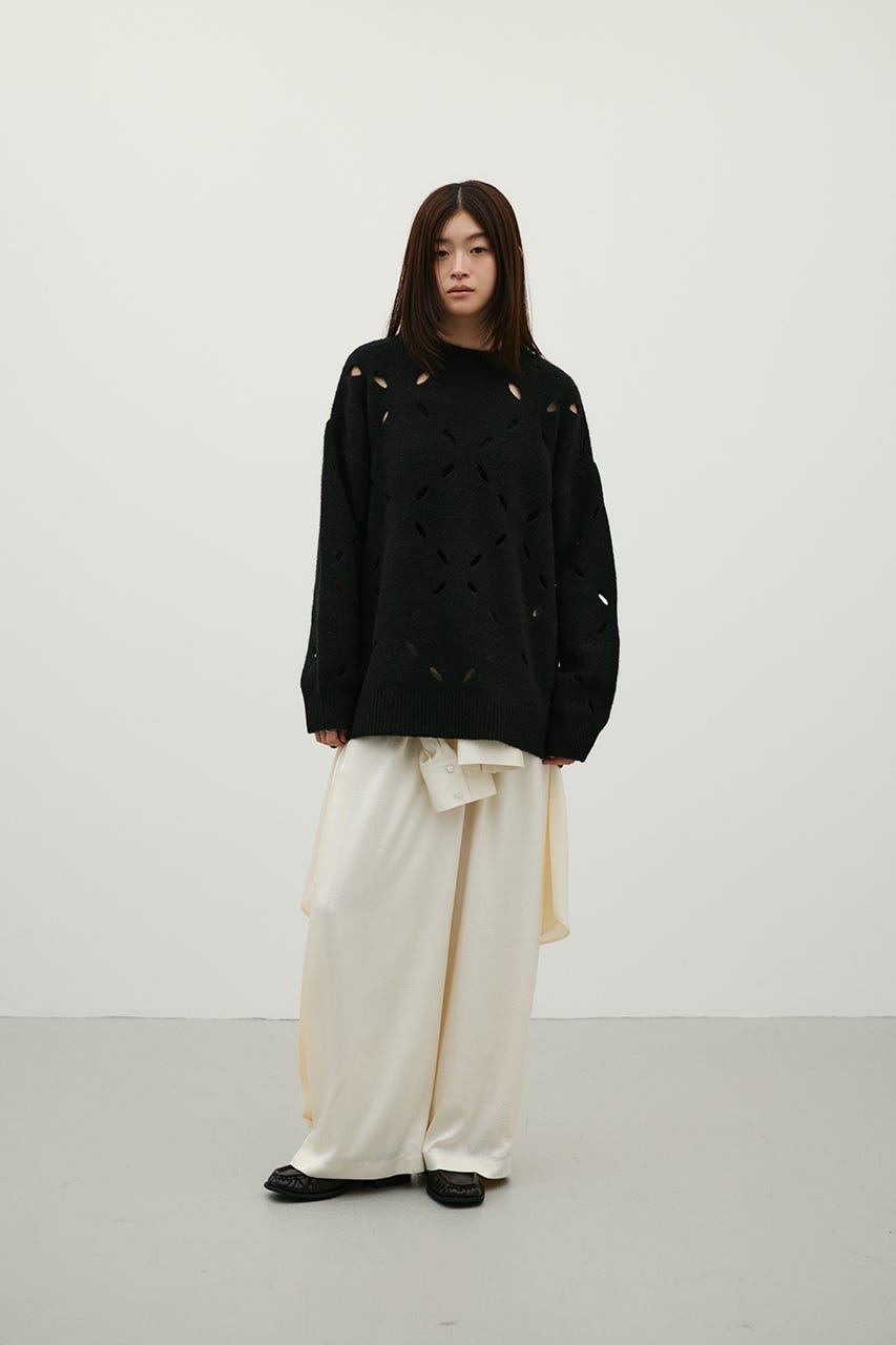 アイレットルーズニット BLK FREE
