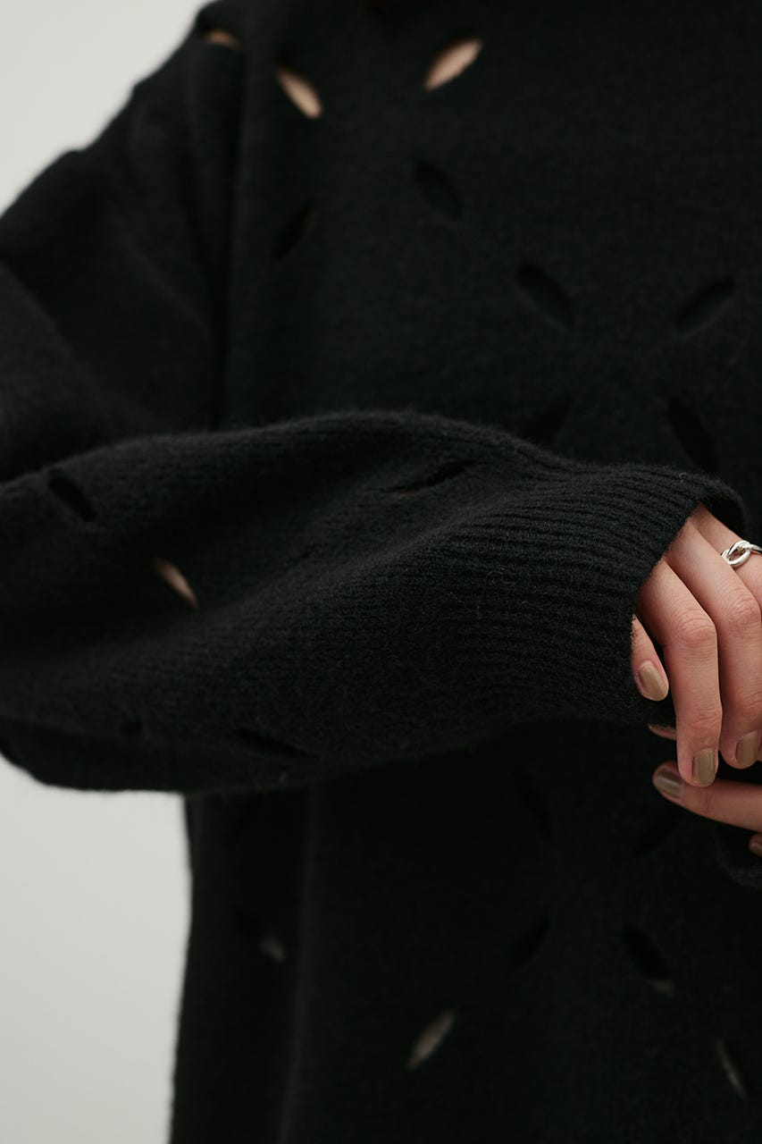 アイレットルーズニット BLK FREE