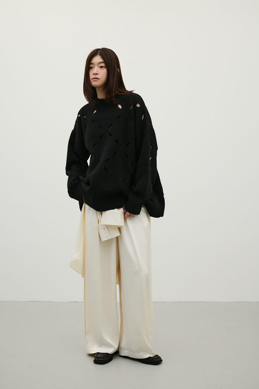 アイレットルーズニット BLK FREE