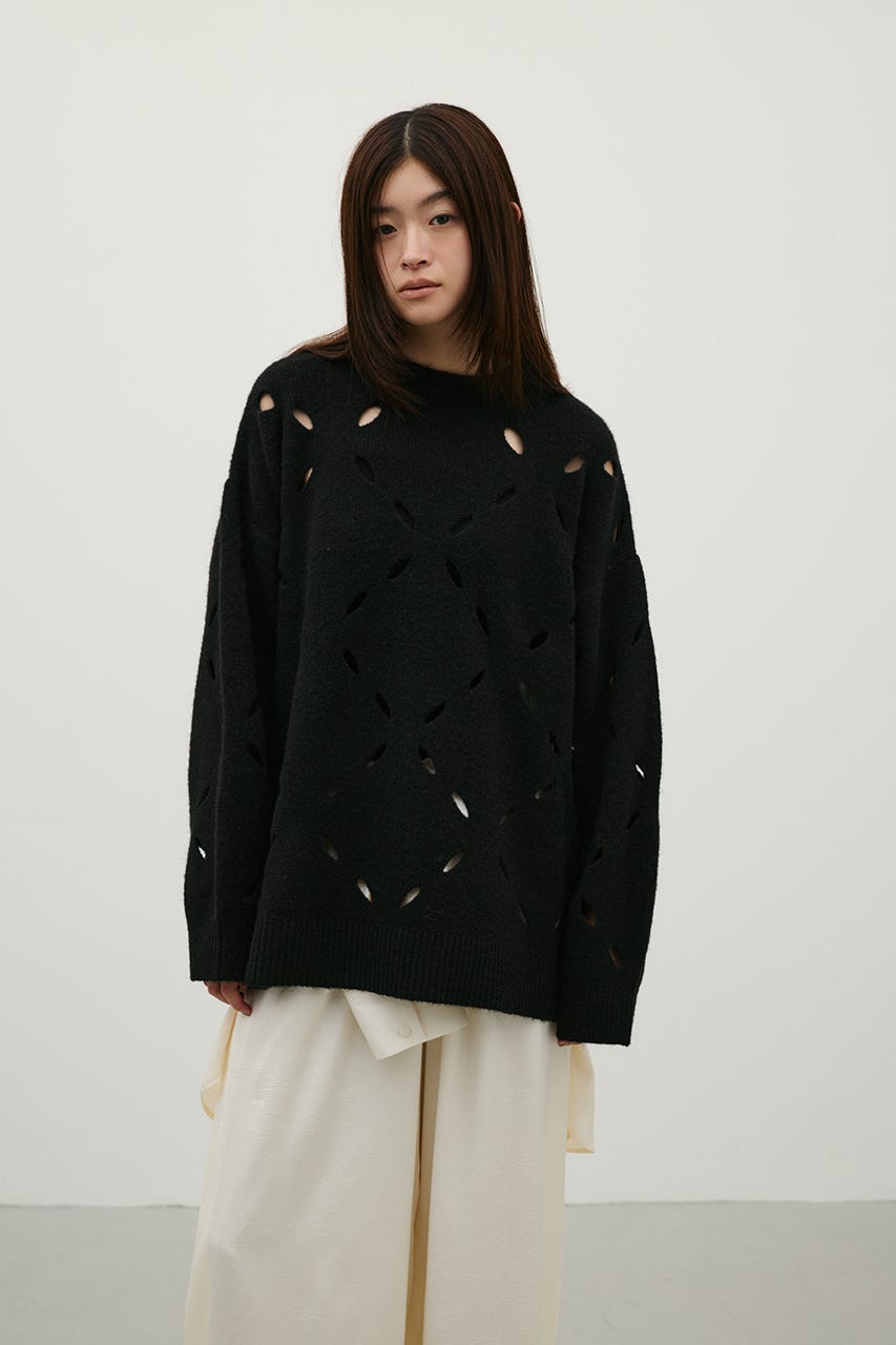 アイレットルーズニット BLK FREE
