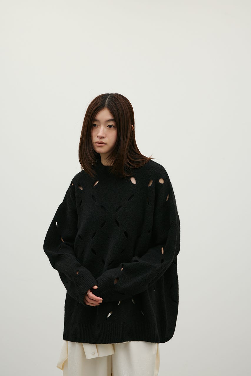アイレットルーズニット BLK FREE