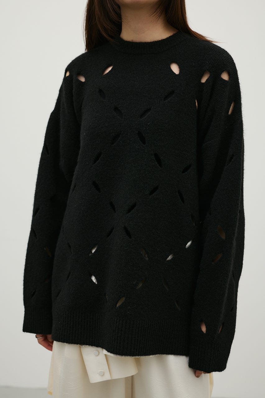 アイレットルーズニット BLK FREE