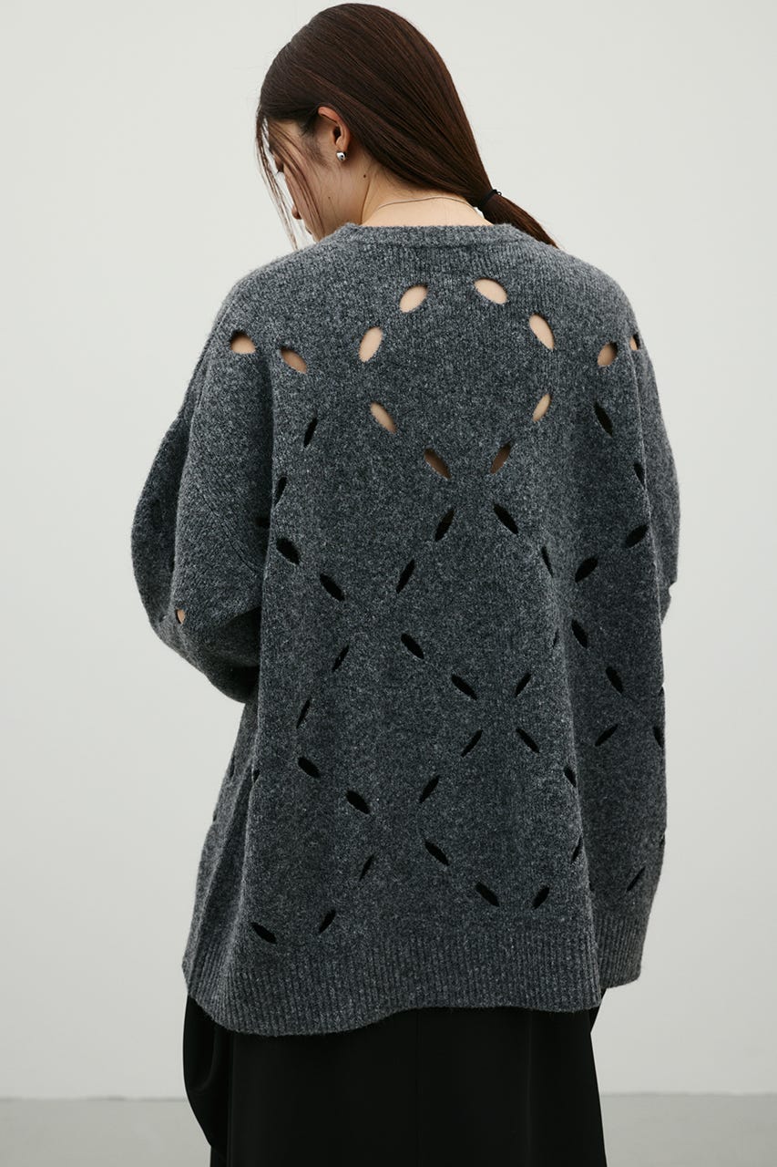 アイレットルーズニット GRY FREE