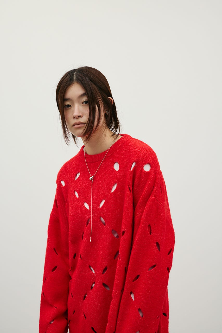 アイレットルーズニット RED FREE