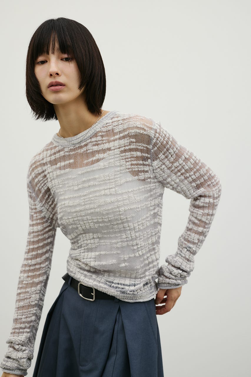 コットンキャンディシアーニット GRY FREE