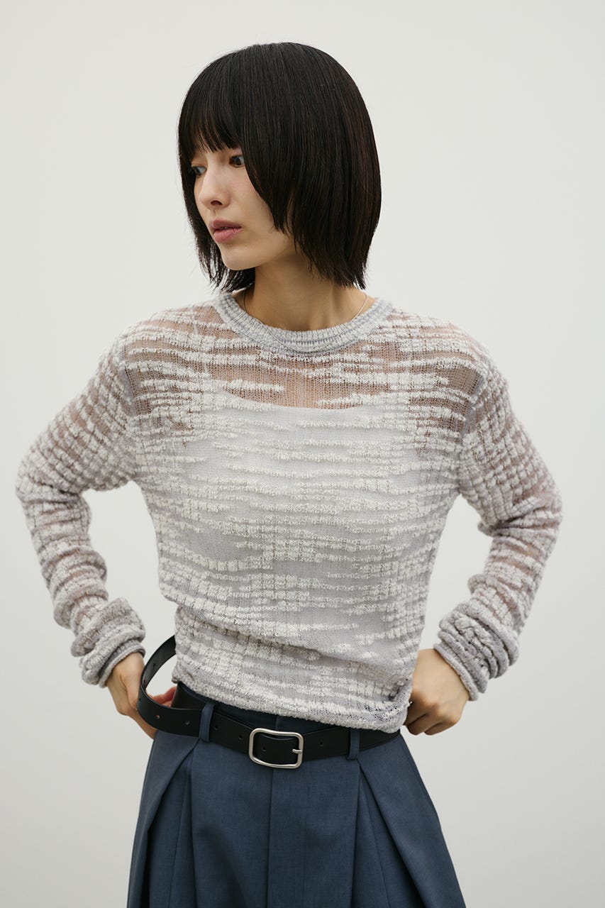 コットンキャンディシアーニット GRY FREE