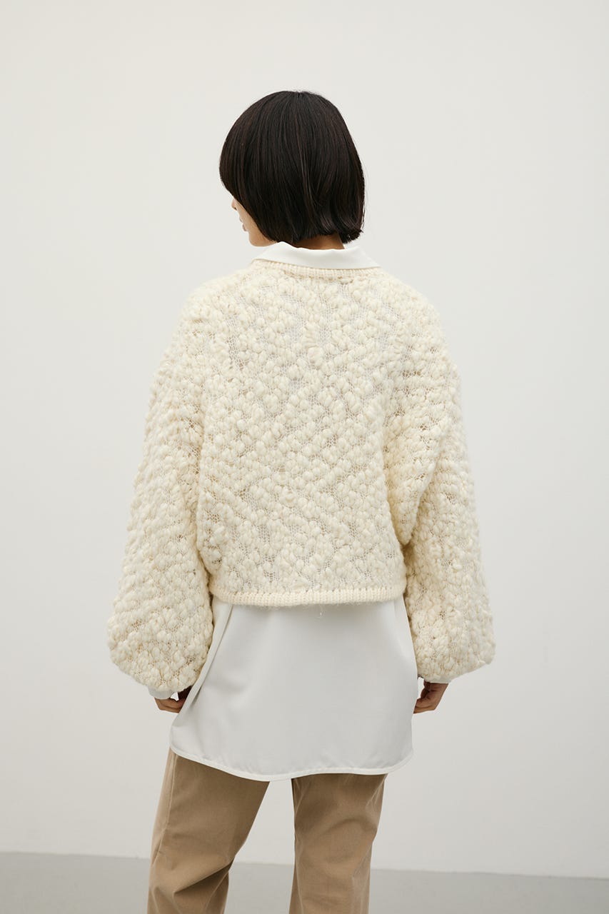 ローゲージスラブヤーンニット WHT FREE