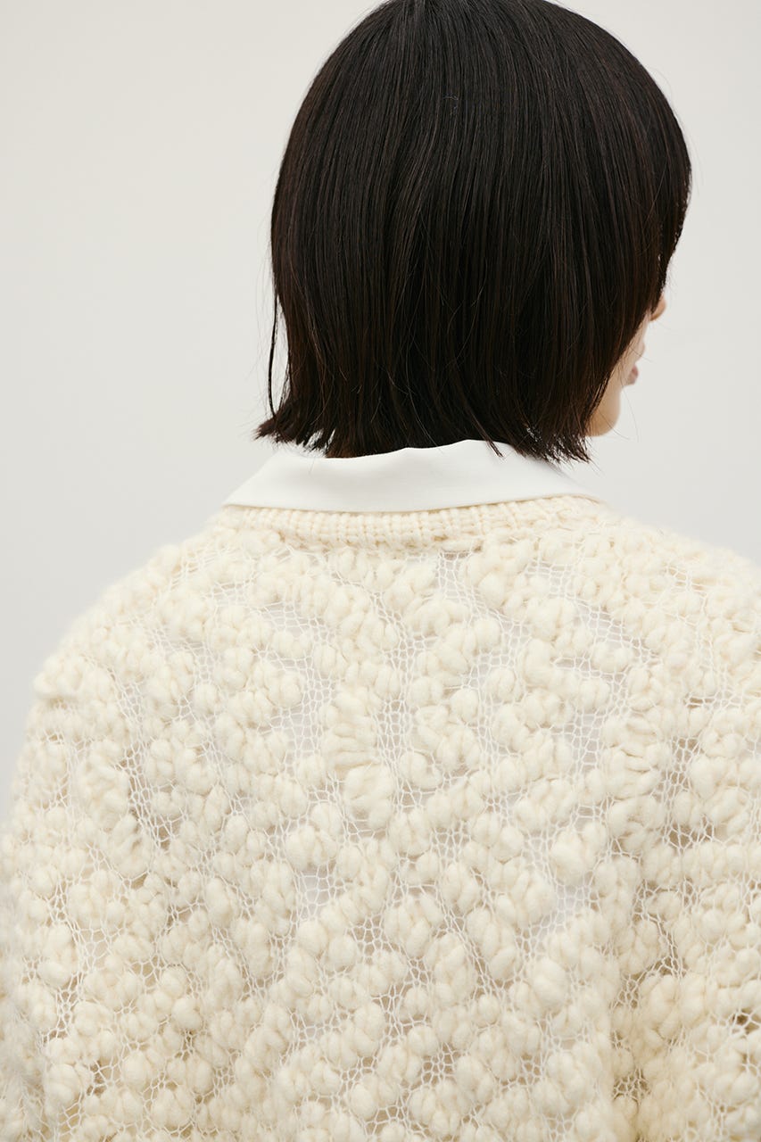 ローゲージスラブヤーンニット WHT FREE