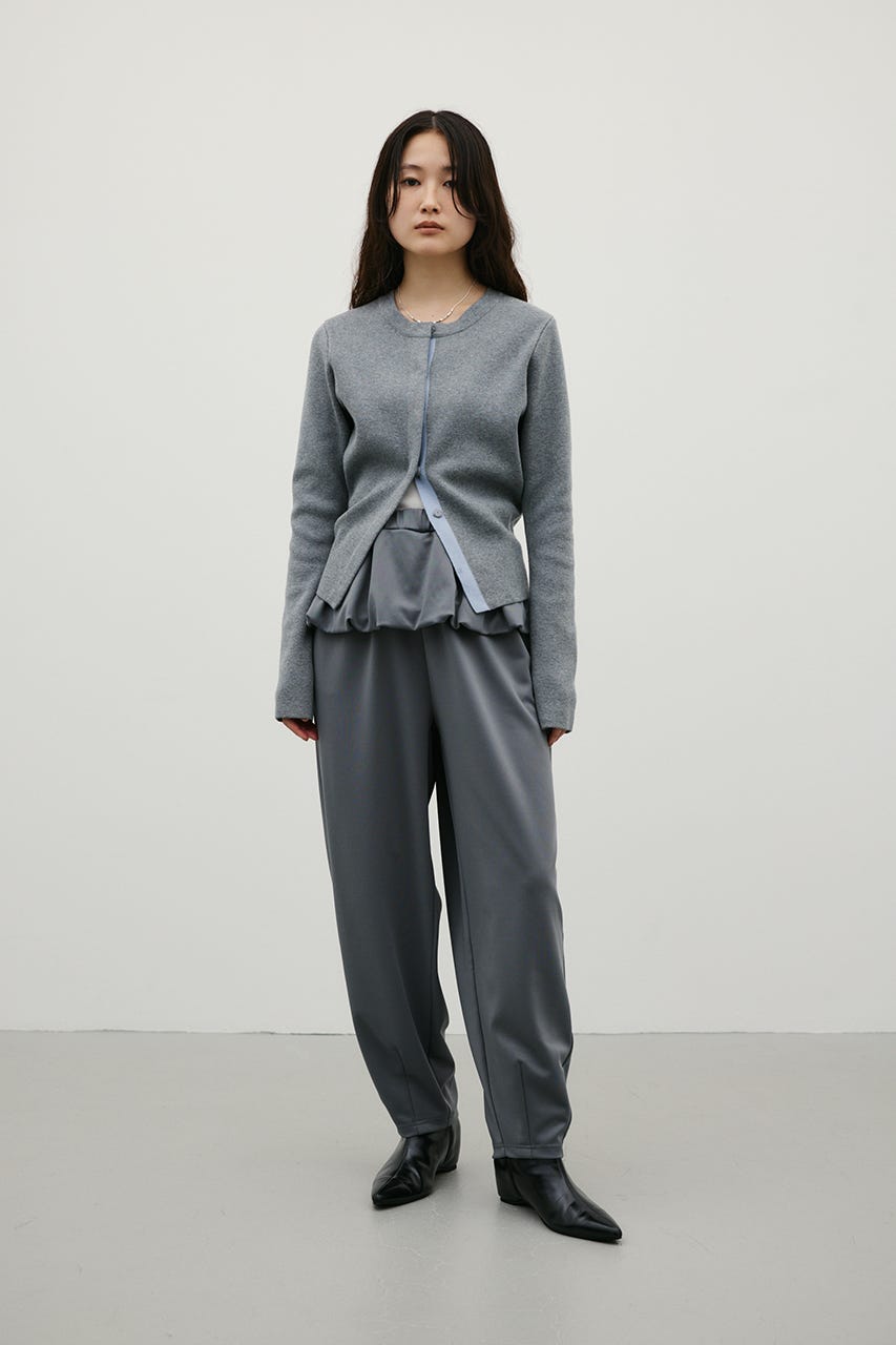 2WAYバイカラーシェイプニット GRY FREE
