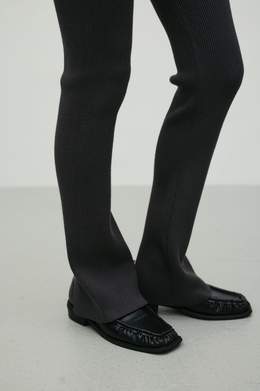 バックスリットニットパンツ GRY S