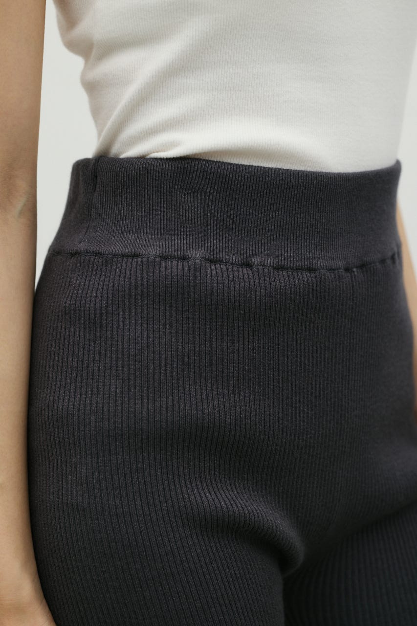 バックスリットニットパンツ GRY S