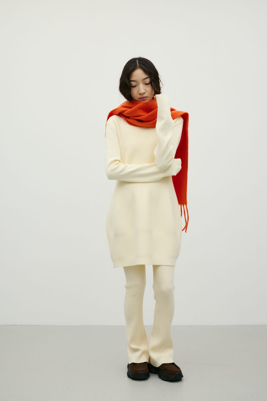 バックスリットニットパンツ IVOY S