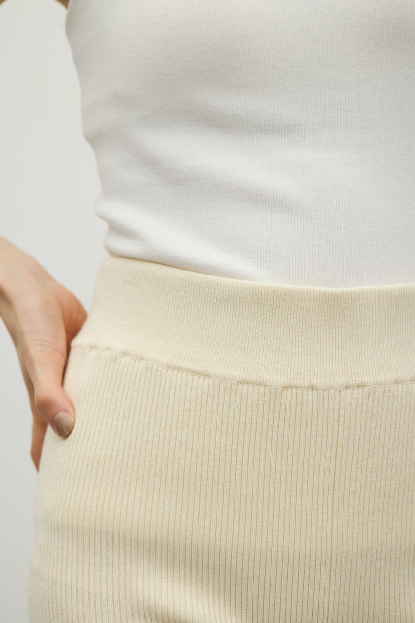 バックスリットニットパンツ IVOY S