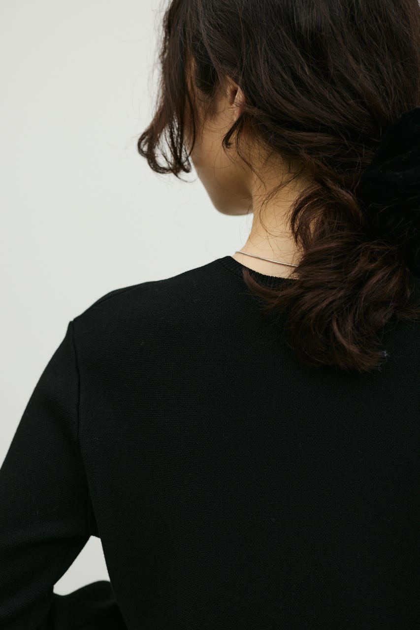 フォルムニットミニワンピース BLK FREE