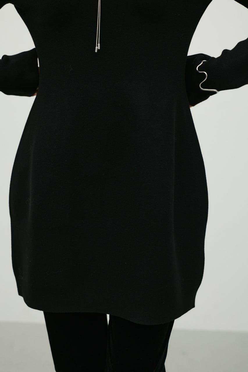 フォルムニットミニワンピース BLK FREE