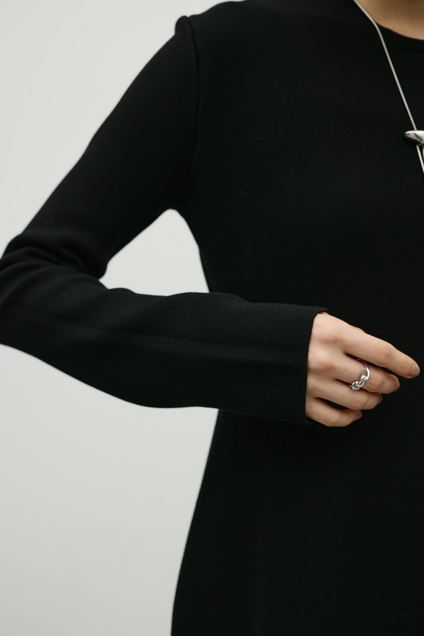 フォルムニットミニワンピース BLK FREE