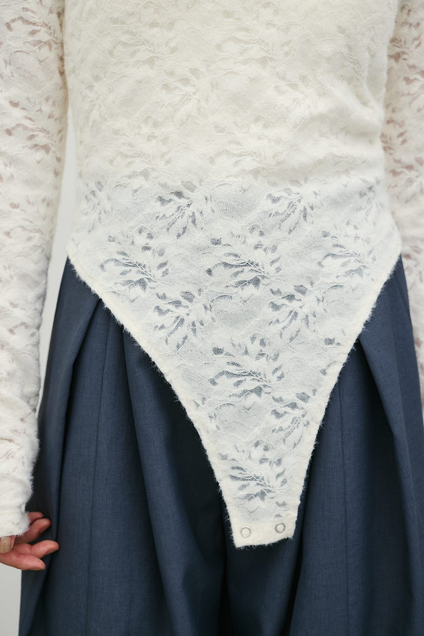 2WAYレースボディースーツ WHT FREE