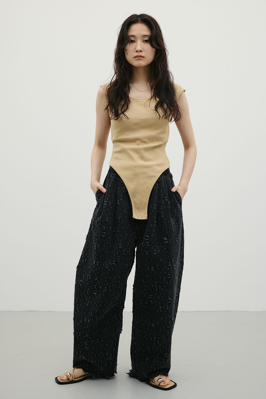 ダメージコクーンデニム BLK M