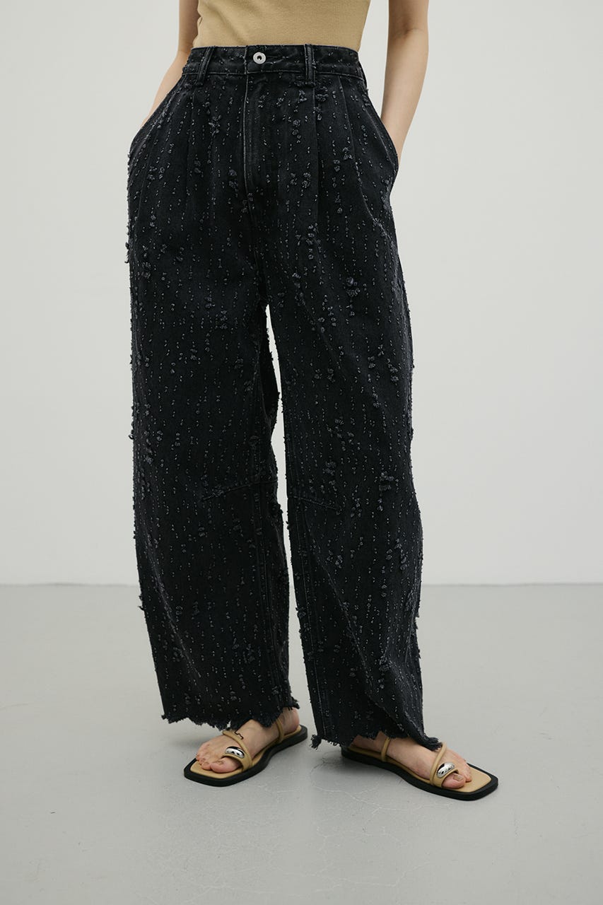 ダメージコクーンデニム BLK M