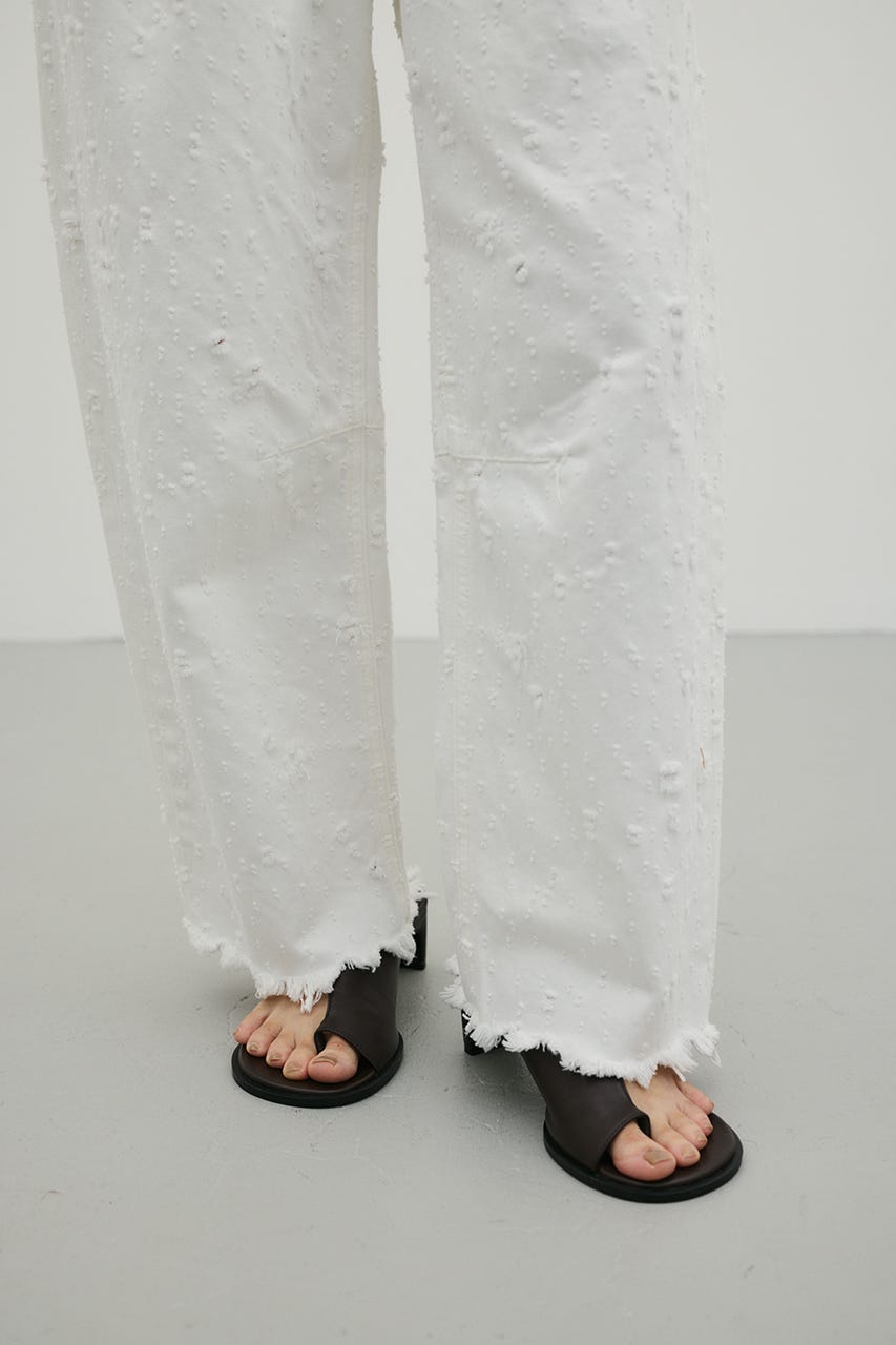 ダメージコクーンデニム WHT L