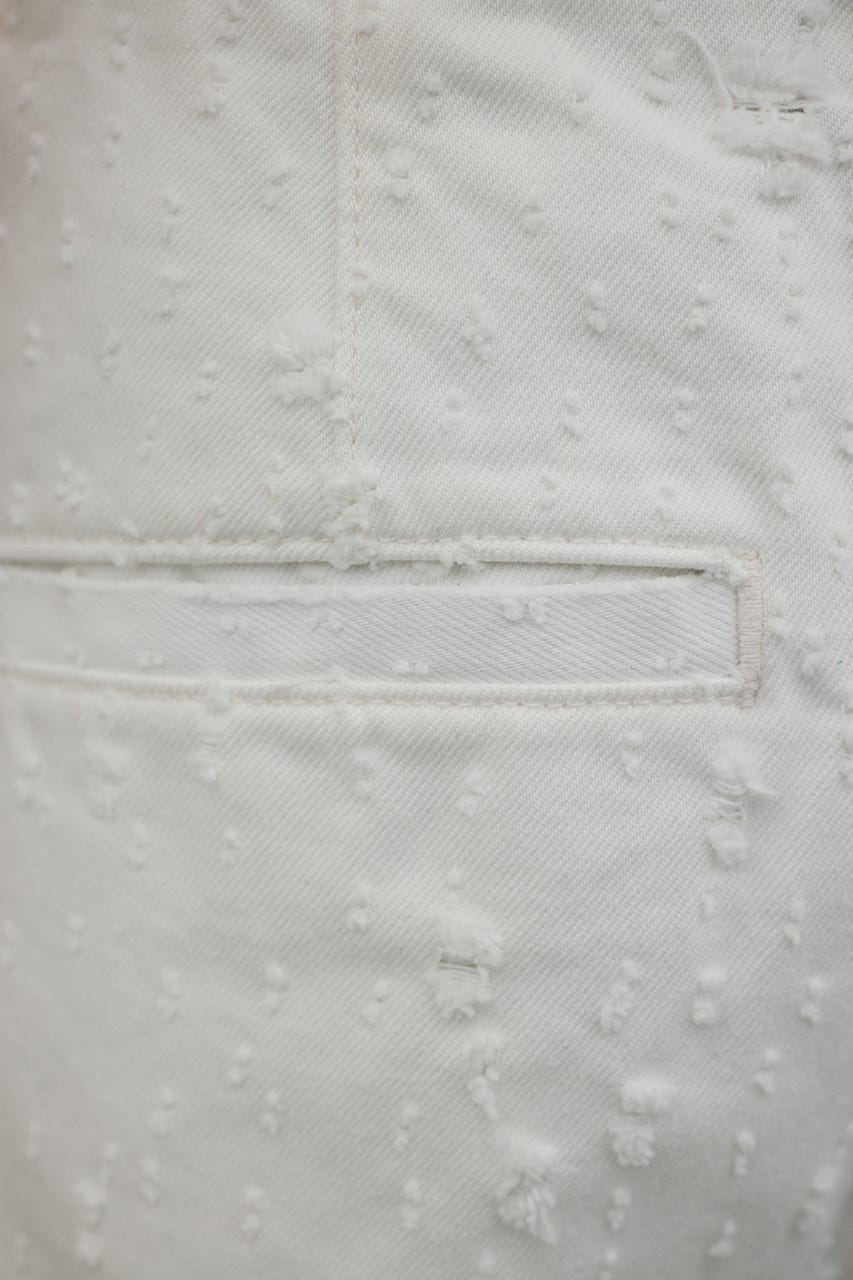 ダメージコクーンデニム WHT L